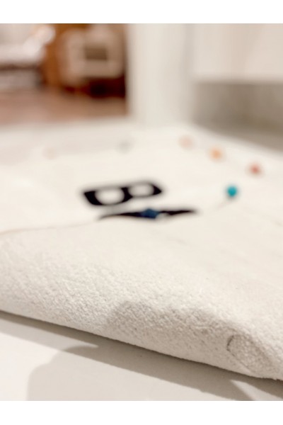 Ponpon Detaylı Renkli Banyo Paspası 90*56
