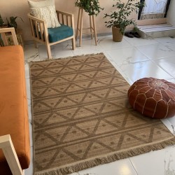 Desenli Doğal Jüt Halı Desenli Doğal Jüt Halı