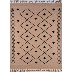 TAPATES JUTE BLACK NATURAL JÜT KİLİM