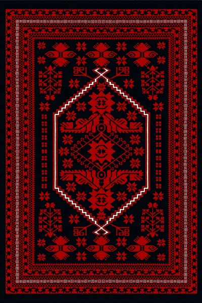 TAPATES PASHA RED RETRO HALI TAPATES PASHA RED RETRO HALI