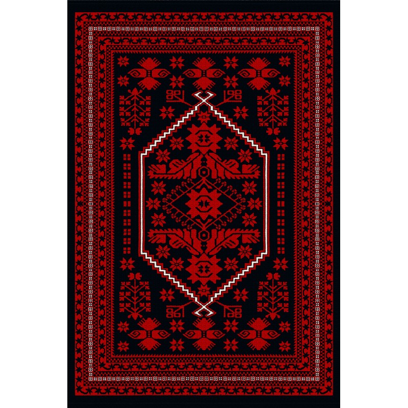 TAPATES PASHA RED RETRO HALI
