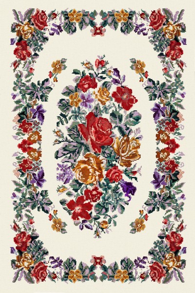 TAPATES PASHA WHİTE RETRO HALI