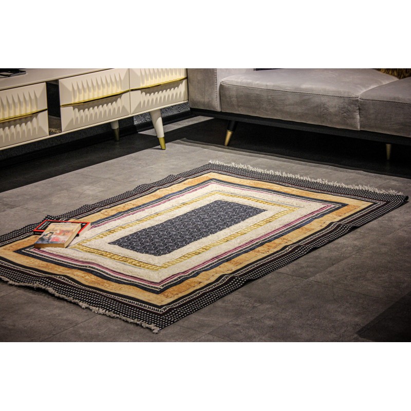 TAPATES RUSTİK NAVY PATCHWORK HALI