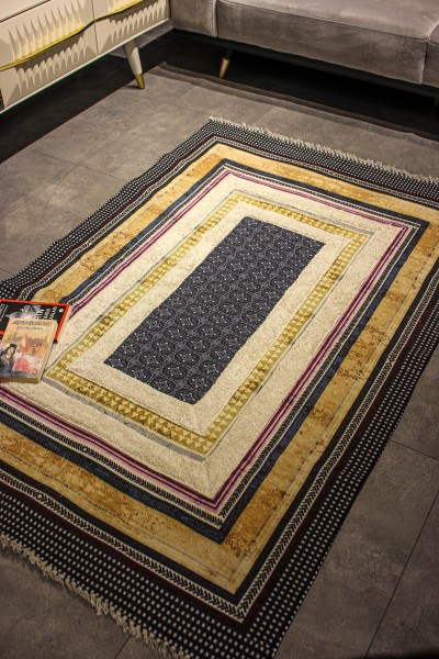 TAPATES RUSTİK NAVY PATCHWORK HALI