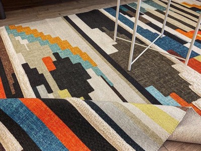 TAPATES RUSTİK NAVY YELLOW PATCHWORK HALI