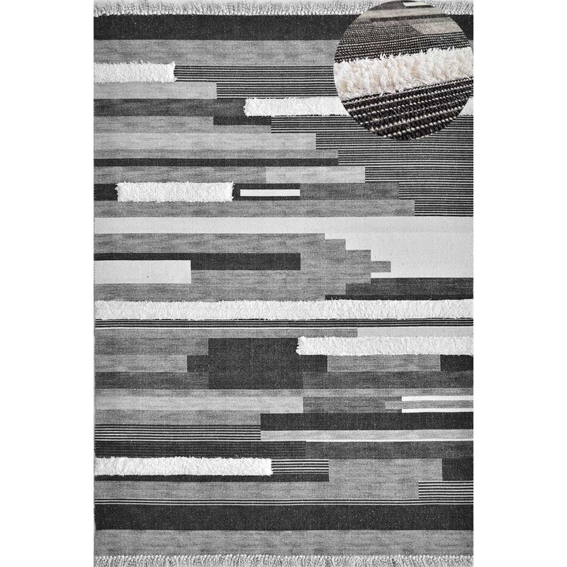 TAPATES RUSTİK BLACK PATCHWORK HALI TAPATES RUSTİK BLACK PATCHWORK HALI