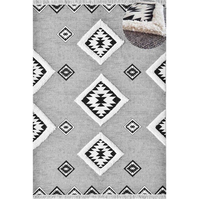 TAPATES RUSTİK GRİ PATCHWORK HALI TAPATES RUSTİK GRİ PATCHWORK HALI