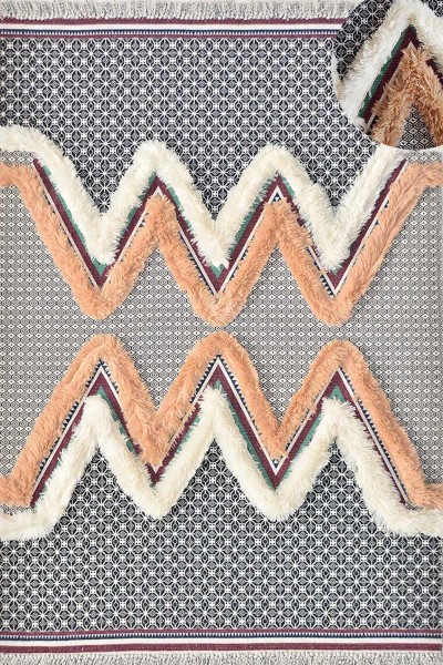 TAPATES LACİVERT PATCHWORK HALI