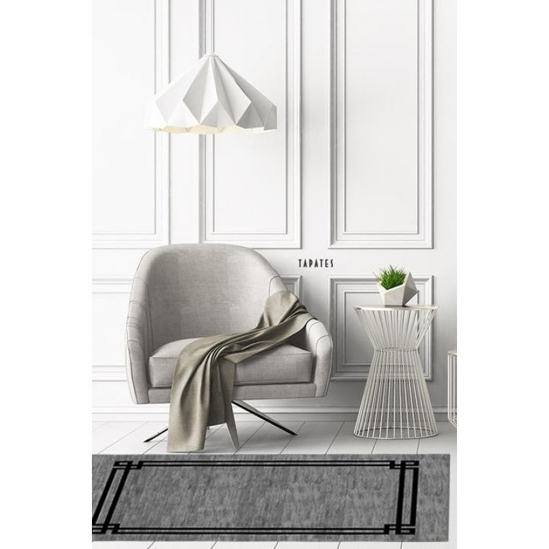 TAPATES İTALİA GREY BLACK MODERN HALI TAPATES İTALİA GREY BLACK MODERN HALI