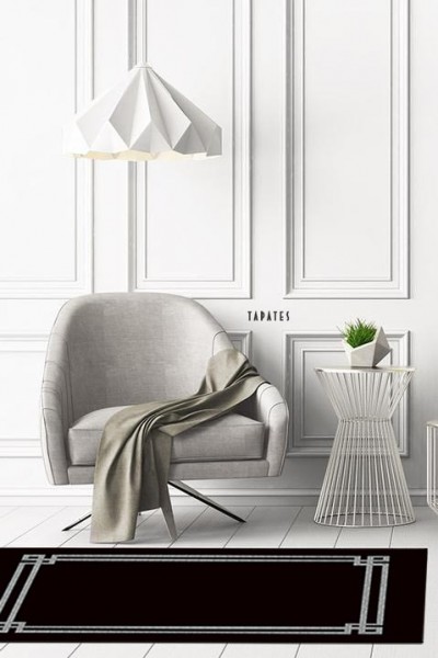 TAPATES İTALİA  BLACK MODERN HALI