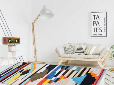 TAPATES RUSTİK NAVY YELLOW PATCHWORK HALI