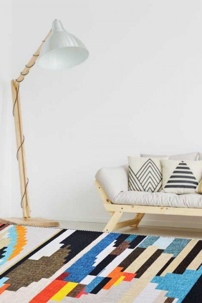 TAPATES RUSTİK NAVY YELLOW PATCHWORK HALI
