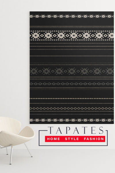 TAPATES CHİNDİ BLACK DEKORATİF HALI